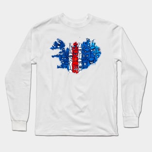 Faces of Iceland Long Sleeve T-Shirt